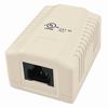 Show product details for 038-351IV Vertical Cable 038 Series Surface Mount Box With 1-Port CAT5E RJ45 Jack - Ivory