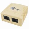 Show product details for 038-354IV Vertical Cable 038 Series Surface Mount Box With 2-Port CAT5E RJ45 Jack - Ivory