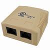 Show product details for 038-358IV Vertical Cable 038 Series Surface Mount Box With 2-Port CAT6 RJ45 Jack - Ivory