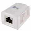 038-C6A/1P/WH Vertical Cable 038 Series Surface Mount Box With 1-Port CAT6A RJ45 Jack - White