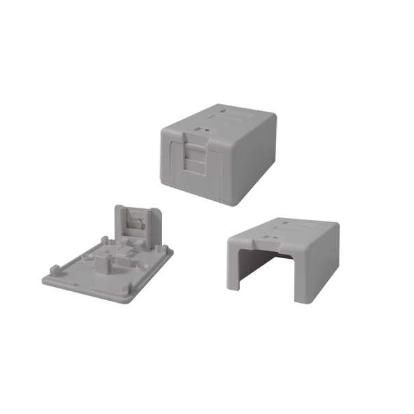 039-358WH/D Vertical Cable 039 Series 1 Port Surface Mount Box W/Dust Cover UL - White