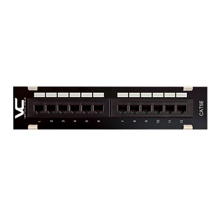 041-370M Vertical Cable CAT5E 12 Port-Mini 110 IDC Patch Panel with Mounting Bracket