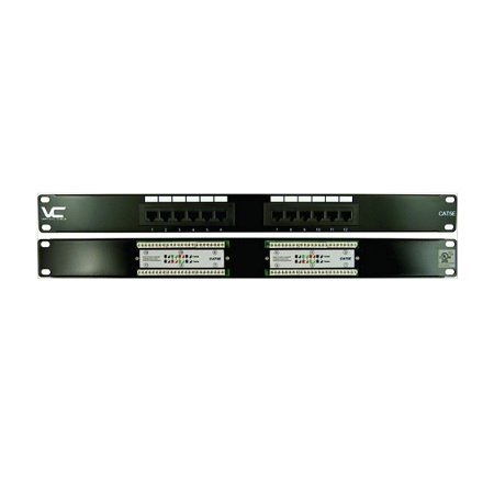 041-371/12 Vertical Cable CAT5E 12 Port 110 IDC 19" Rack Mountable Patch Panel