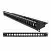 Show product details for 043-382/24/1U Vertical Cable 24 Port Blank Patch Panel with Cable Manager - Black