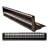 Show product details for 043-384/48/2U Vertical Cable Blank Patch Panel 48 Port with Cable Manager - Black