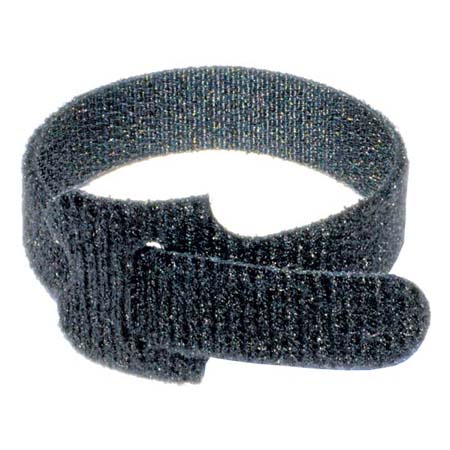 045-V12/12BK Vertical Cable 1/2" Wide Velcro Tie Wrap - 12" Length - 50 Pack