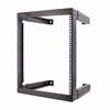 Show product details for 047-WFM-1226 Vertical Cable 12U Open Wall Mount Rack 18"-30" Adjustable Depth