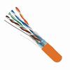 Show product details for 057-476/S/OR Vertical Cable 057-476 Series 24 AWG 4 Shielded Twisted Pair Solid Bare Copper CMR Non-Plenum Cat5e Cable - 1000' Pull Box - Orange