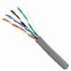 059-484/CMX/GY Vertical Cable 059-484 Series 24 AWG 4 Unshielded Twisted Pair Solid Bare Copper CMX Non-Plenum Cat5e Cable - 1000' Pull Box - Gray