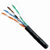 Show product details for 059-488/WS/CMX Vertical Cable 059-488 Series 24 AWG 4 Unshielded Twisted Pair Solid Bare Copper CMX Non-Plenum Cat5e Cable - 1000' Wooden Spool - Black