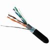 Show product details for 059-494/RB/CWT Vertical Cable 059-494 Series 24 AWG Shielded 4 Twisted Pair Outdoor Dual Solid Bare Annealed Copper Non-plenum Cat5e Cable - 1000' Wooden Spool - Black