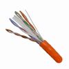060-618/U/OR Vertical Cable 060-618 Series 23 AWG 4 Unshielded Twisted Pair Solid Bare Copper CMR Non-Plenum Cat6 Cable - 1000' Pull Box - Orange