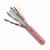 Show product details for 060-620/U/PK Vertical Cable 060-620 Series 23 AWG 4 Unshielded Twisted Pair Solid Bare Copper CMR Non-Plenum Cat6 Cable - 1000' Pull Box - Pink