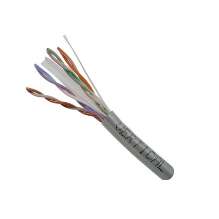 070-713/6LS/GY Vertical Cable 23 AWG 4 Unshielded Twisted Pair Solid Bare Copper LSZH Non-Plenum Cat6 Cable - 1000' Pull Box - Gray