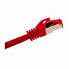 Show product details for 076-1016/1RD Vertical Cable 26 AWG 4 Shielded Twisted Pair Stranded Bare Copper CM Non-Plenum Cat6A - 1ft Patch Cord - Red