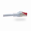 Show product details for 076-1017/1WH Vertical Cable 26 AWG 4 Shielded Twisted Pair Stranded Bare Copper CM Non-Plenum Cat6A - 1ft Patch Cord - White