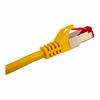 Show product details for 076-1018/1YL Vertical Cable 26 AWG 4 Shielded Twisted Pair Stranded Bare Copper CM Non-Plenum Cat6A - 1ft Patch Cord - Yellow