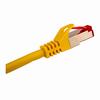 Show product details for 076-1036/3YL Vertical Cable 26 AWG 4 Shielded Twisted Pair Stranded Bare Copper CM Non-Plenum Cat6A - 3ft Patch Cord - Yellow