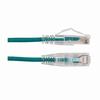 Show product details for 077-2021/1GR Vertical Cable 28 AWG 4 Unshielded Twisted Pair Stranded Bare Copper CM Non-Plenum Cat6A - 1ft Patch Cord - Green