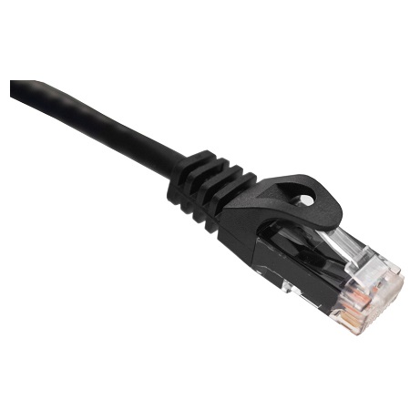 094-876/50BK Vertical Cable 24 AWG 4 Unshielded Twisted Pair Stranded Bare Copper CM Non-Plenum Cat6 Cable 50ft Patch Cord - Black