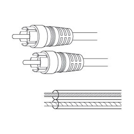 110031X Vanco Cable Speaker 24GA RCA Plug to RCA Plug 40ft