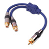 110140 Vanco Adapter RCA Jack2-RCA Plug Gold 6In
