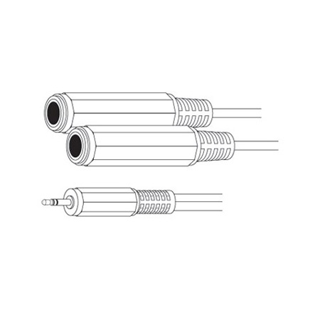 110321X Vanco Adapter 3.5mm Stereo Plug to 2-1/4" Stereo Jack 6 In