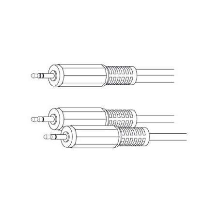 110324X Vanco Adapter 3.5mm Stereo Plug to 2-3.5mm Male Plug 6 In