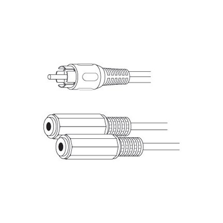 110327X Vanco Adapter RCA Plug to 2-3.5mm Mono Jack 6 In