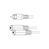 Show product details for 110327X Vanco Adapter RCA Plug to 2-3.5mm Mono Jack 6 In