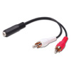Show product details for 110422 Vanco Adapter 3.5mm Stereo Jack/2-RCA Plug 6In