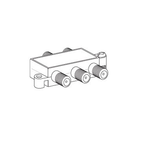 120020X Vanco Splitter 4-Way 75 Ohm Gold