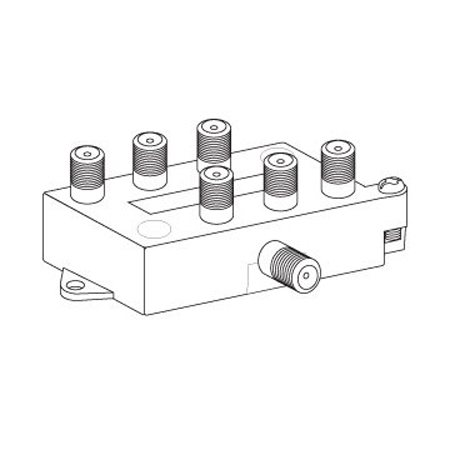 120066X Vanco Splitter 6 Way 5-900 MHz Gold