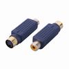 Show product details for 120075X Vanco Adapter S-Video Mini Din 4Pin Female Jack to RCA Female Jack