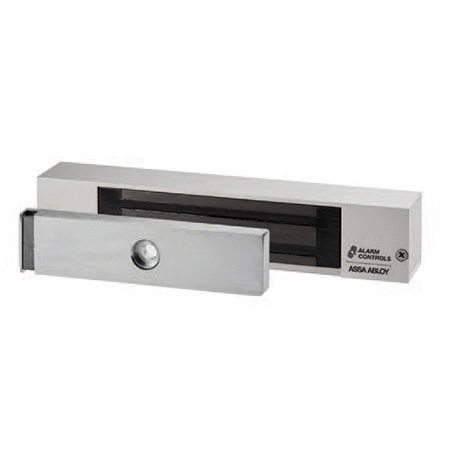 1200EXZ Alarm Controls 1000 Pound Hazardous Locations Magnetic Lock - In-swing Door - Push Side Mount with Conduit on Side-Block and Z Bracket for Top Jamb
