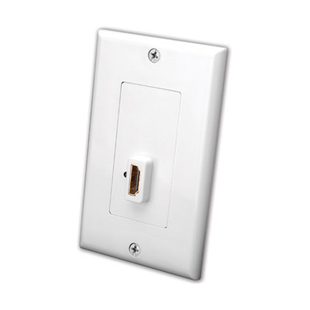 120902 Vanco Slim Line HDMI Decor Wall Plates - White