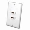 Show product details for 120902X Vanco Wall Plates 2 HDMI Decor White