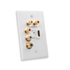 Show product details for 120920X Vanco Wall Plate 1 HDMI/RBG/LR Audio White