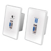 Show product details for 120921 Vanco Wall Plates VGA Over Cat5E Send/Receiver - White