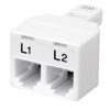 Show product details for 130009 Vanco Adapter Modular 2-Line L1 L2 4C IV