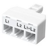 Show product details for 130024 Vanco Adapter Triplex L1, 2, 1 & 2 4C Ivory