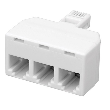 130025 Vanco Adapter Triplex Modular 4C White