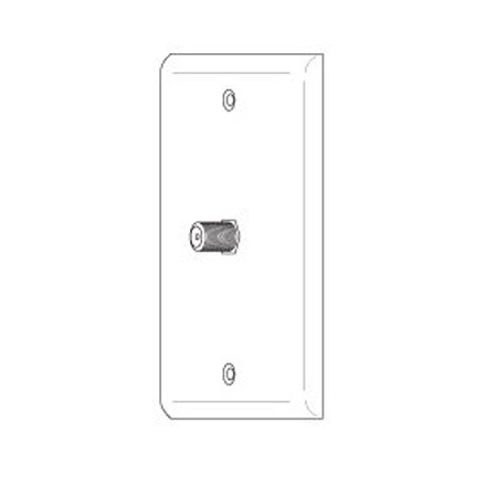 130036 Vanco Wall Plate Female 75 Ohm Gold Ivory