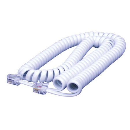 130038 Vanco Cord Coil Handset Modular 12 ft Almond