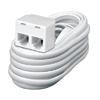 130044 Vanco Cord Extension Modular Plug/TWN Modular Jack 25 ft Ivory