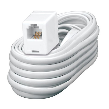 130053X Vanco Cord Extension Modular Plug to Jack 25ft White