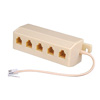 Show product details for 130089 Vanco Box Wire Junction 5 Input 4C Ivory