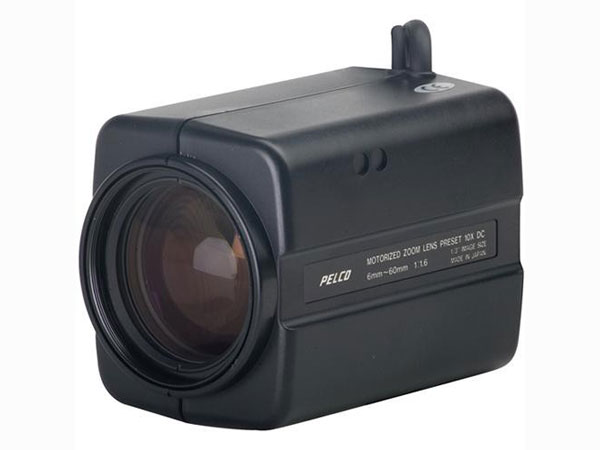 13ZD6X10P Pelco Lens 1/3-inch Motorized Zoom 10X 6-60mm Focal Length Auto-Iris DC Drive Motorized Presets
