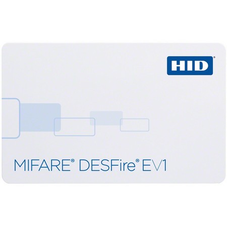 1450CNGGNN-100 HID 1450 MIFARE DESFire EV1 Card 1450 Standard PVC 8K Bytes MIFARE DESFire EV1 Non-Programmed (13.56MHz) Plain White with Gloss Finish Front Plain White with Gloss Finish Back No Printed Card Numbering No Slot Punch - 100 Pack
