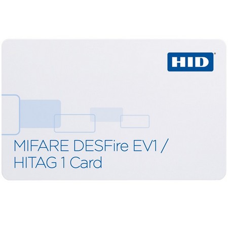 1451LGGSNN-100 HID 1451 MIFARE DESFire EV1 + Prox Card 1451 Standard PVC Programmed (125KHz only) Plain White with Gloss Finish Front Plain White with Gloss Finish Back Sequential Encoded/Sequential Non-Matching Printed Inkjetted 13.56 MHz DESFire Card Numbering No Slot Punch Sequential Matching Encoded/Printed Inkjetted 125 KHz Card Numbering - 100 Pack